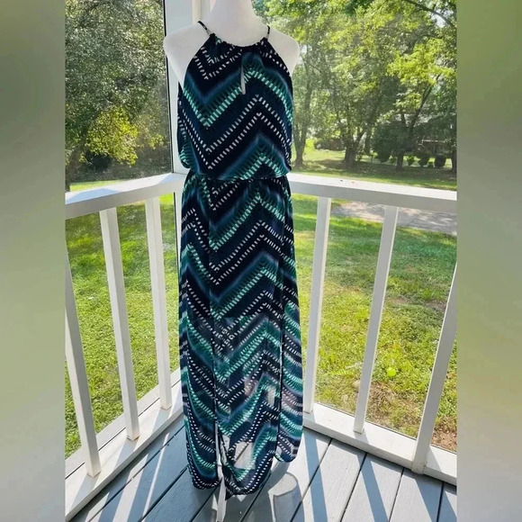 Maurice’s chevron print maxi dress small - Picture 2 of 10